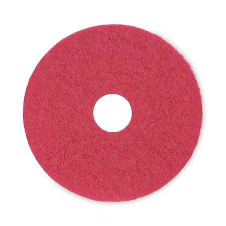Boardwalk Buffing Floor Pads, 15" Diameter, Red, PK5 BWK4015RED